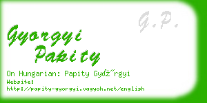 gyorgyi papity business card